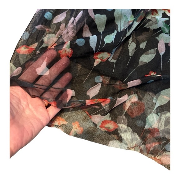 metro wear Midi Skirt Romantic Floral Skirt Women’s Size L Floral and Polka Dot - Picture 5 of 9